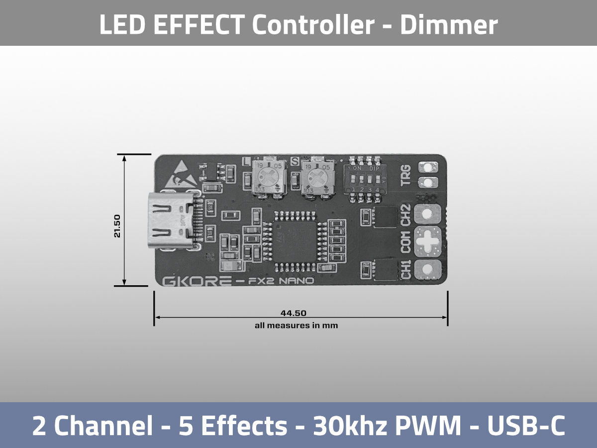 LED Effekt Controller CCT High PWM - Dimensionen