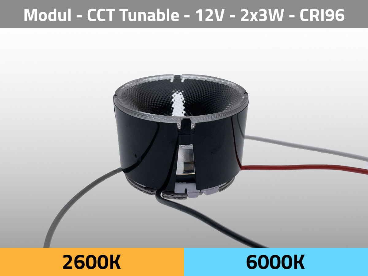 LED Modul COB 9 CCT Tunable Kunstlicht Tageslicht 12V CRI96 LEDIL Anschlusslement