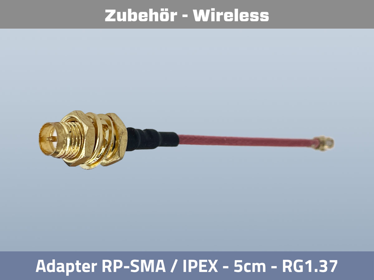 RP-SMA nach IPEX Adapter 5cm front Bild