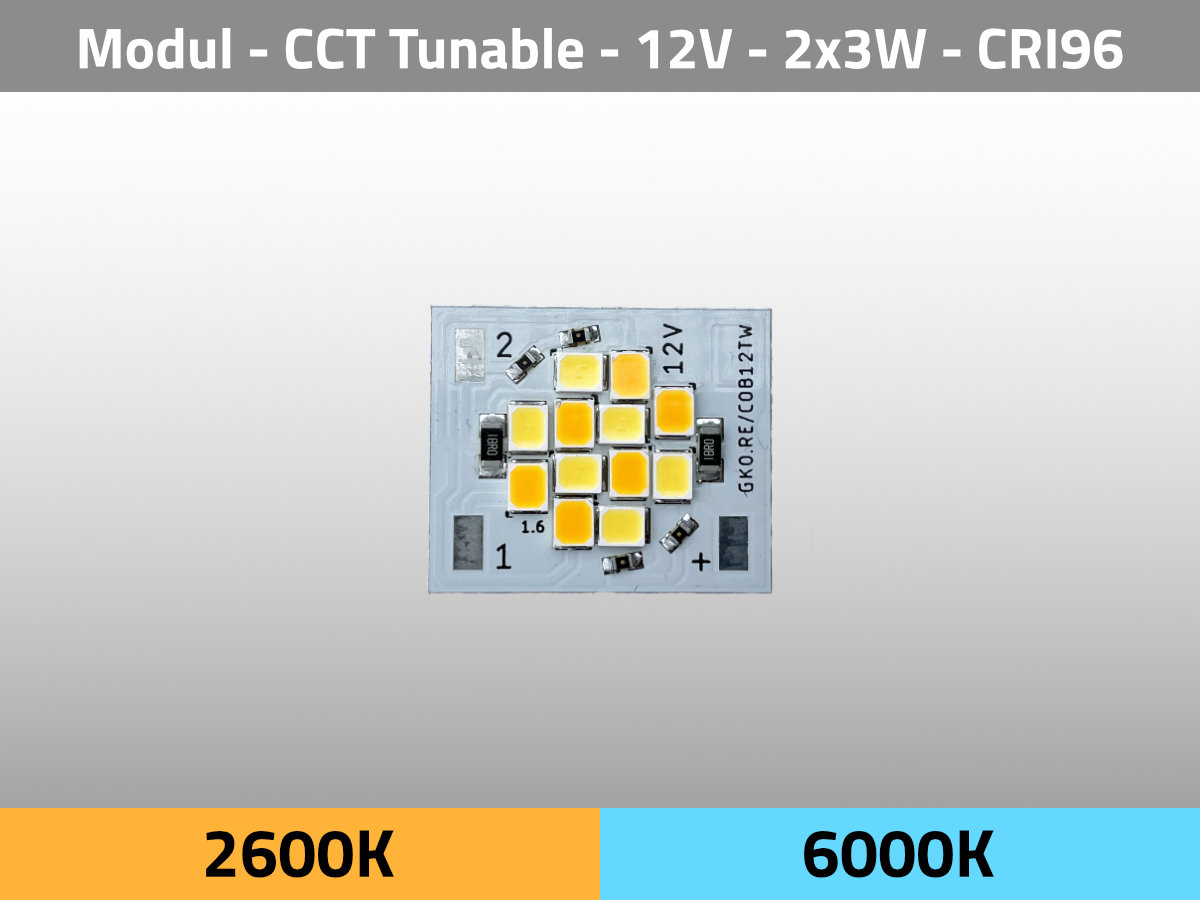 LED Modul COB 9 CCT Tunable Kunstlicht Tageslicht 12V CRI96